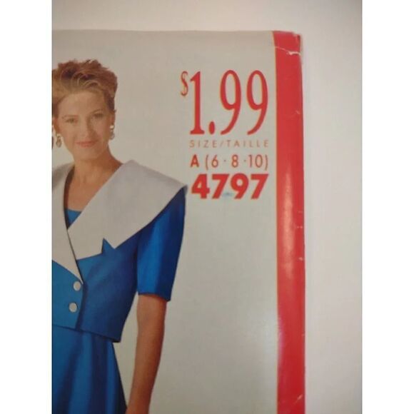 Vintage Butterick 4797 See Sew 2 Piece Dress Jacket Misses 6-8-10 UNCUT … - Picture 2 of 9